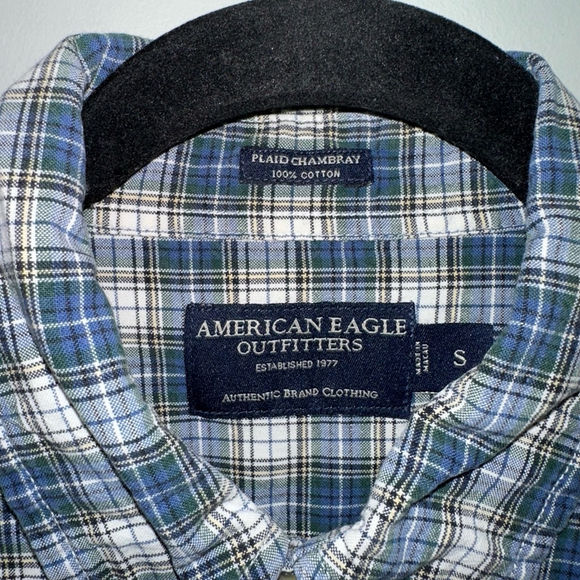 American Eagle Outfitters Men’s Shirt Small Multicolor Long Sleeve Button Down - Picture 2 of 10